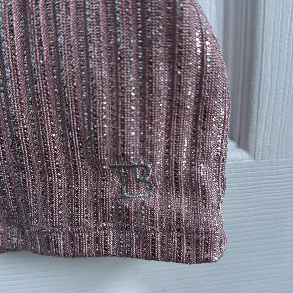 Ted Baker London Catrino Metallic Pink Shimmer Fitted Tee Size 2 Medium NWT - Picture 8 of 14